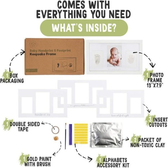 Baby Handprint Footprint Keepsake Kit - Picture 2 of 5